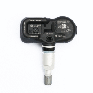 Close-up view of TPMS Sensor for Nissan and Infiniti, Model PWV-C811 with the battery visible.