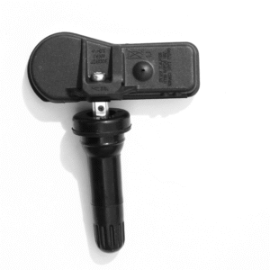 TPMS sensor for Peugeot, Citroen, and DFPV, model 9811536380, side view.