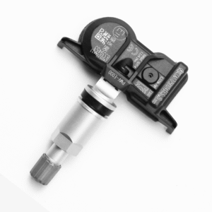 TPMS sensor for Toyota and Lexus, model PMV-E000, side view.