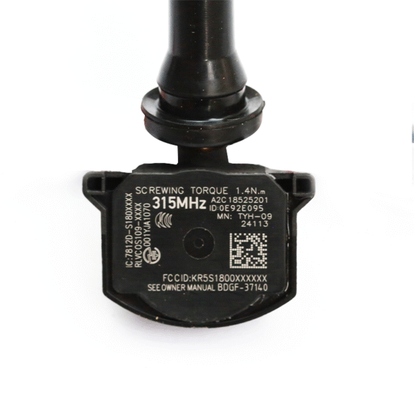 Side view of the Mazda TPMS sensor BDGF37140