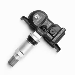 TPMS sensor for Toyota and Lexus, model PMV-E100, side view.