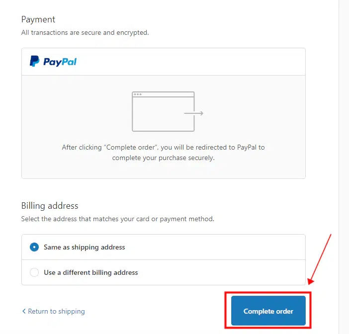 Shopify Payment Option