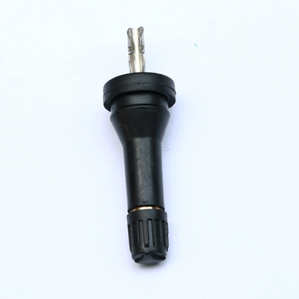 TPMS valve for tire pressure monitoring system (TPMS) repair kit, showing the valve's detailed view.