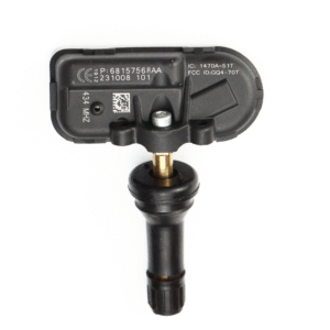 TPMS sensor for Alfa Romeo, Dodge, Jeep – Model 68157568AA, side view