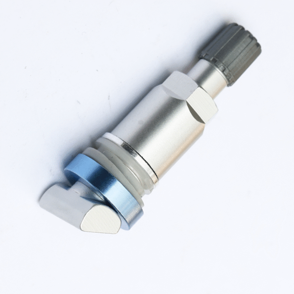 TPMS valve stem repair kit, angled view of the sensor valve