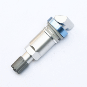TPMS valve stem repair kit, angled view of the sensor valve