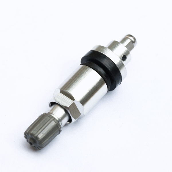 Side view of TPMS valve for tire pressure monitoring system (TPMS) repair kit.