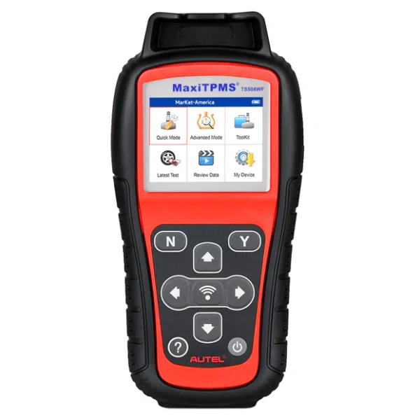 Autel TS508WF TPMS tool interface close-up, showing the detailed screen.
