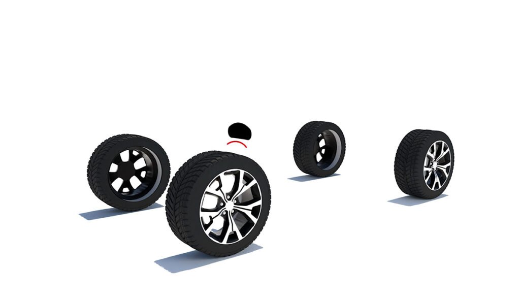 Tire pressure diagram showing front and rear positions for TPMS sensor front rear position differentiation.