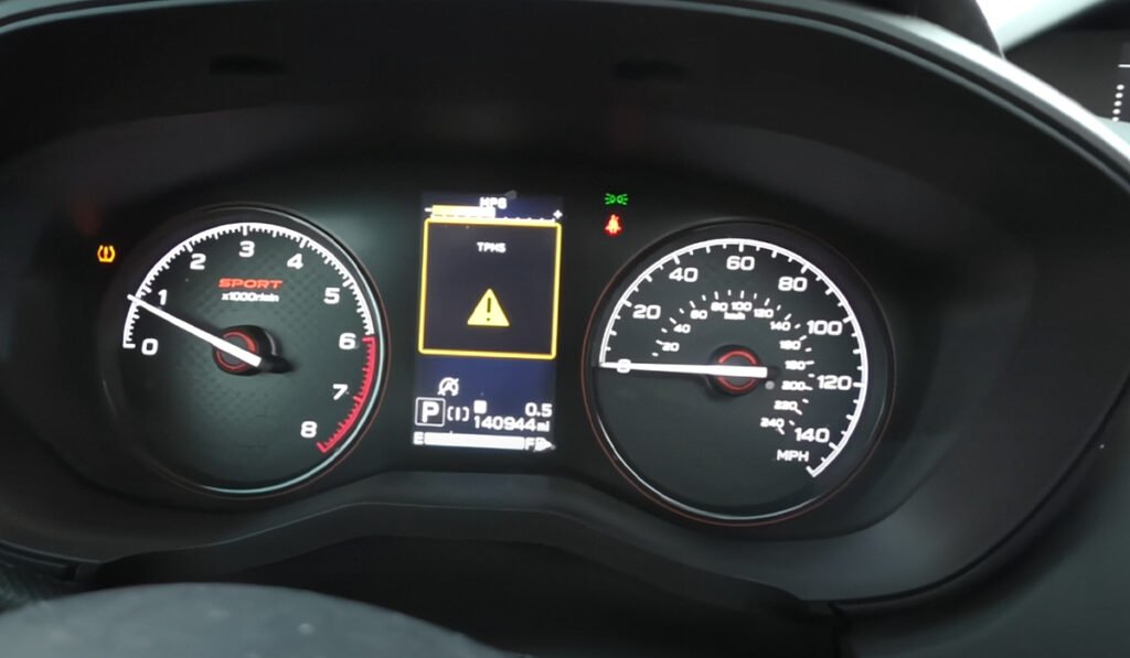 TPMS Subaru instrument panel fault light showing P0500 error