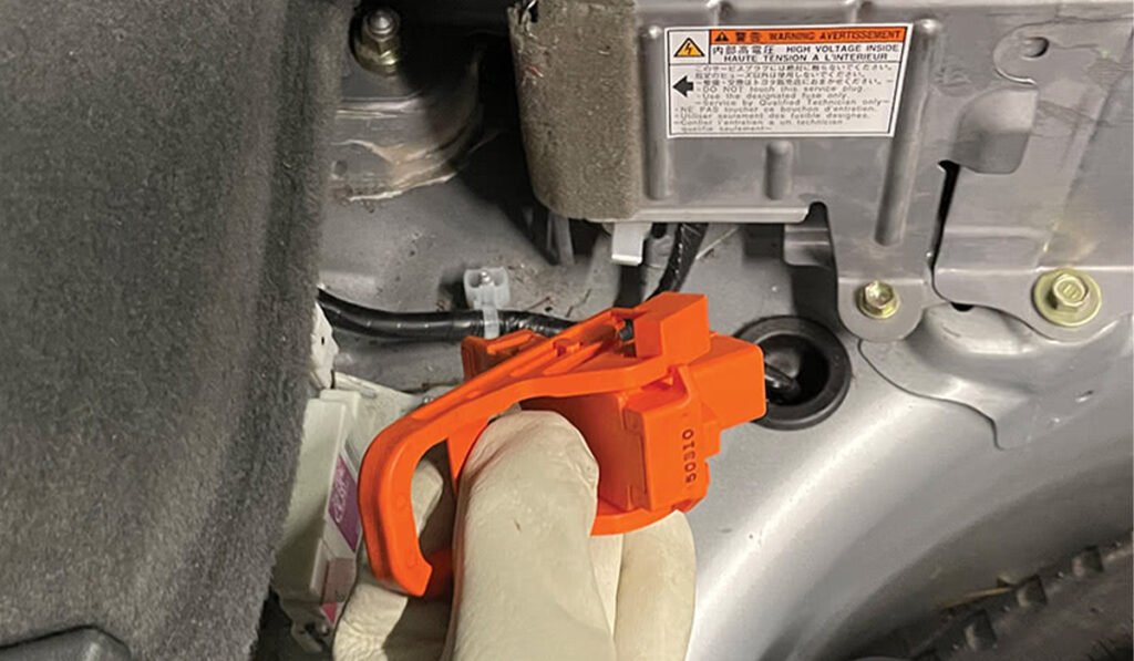 TPMS Subaru high-voltage battery switch location in Solterra